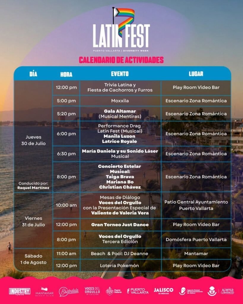 Latin Fest Puerto Vallarta - Calendario