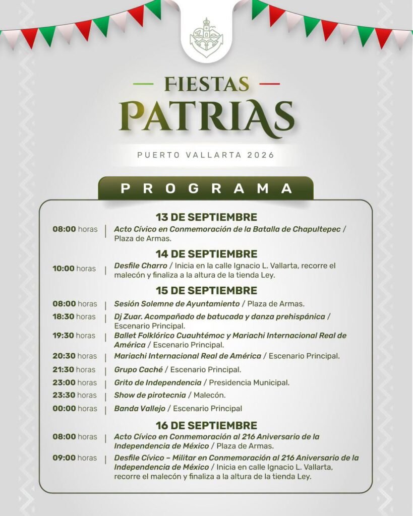 Fiestas Patrias en Puerto Vallarta 2026: tradición y orgullo mexicano
