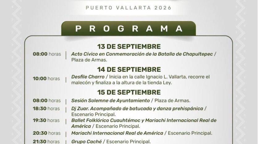 Fiestas Patrias en Puerto Vallarta 2026: tradición y orgullo mexicano